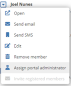 Assign portal administrator